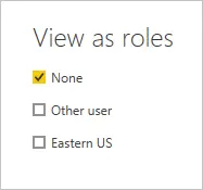 WordPress power bi desktop application - roles window