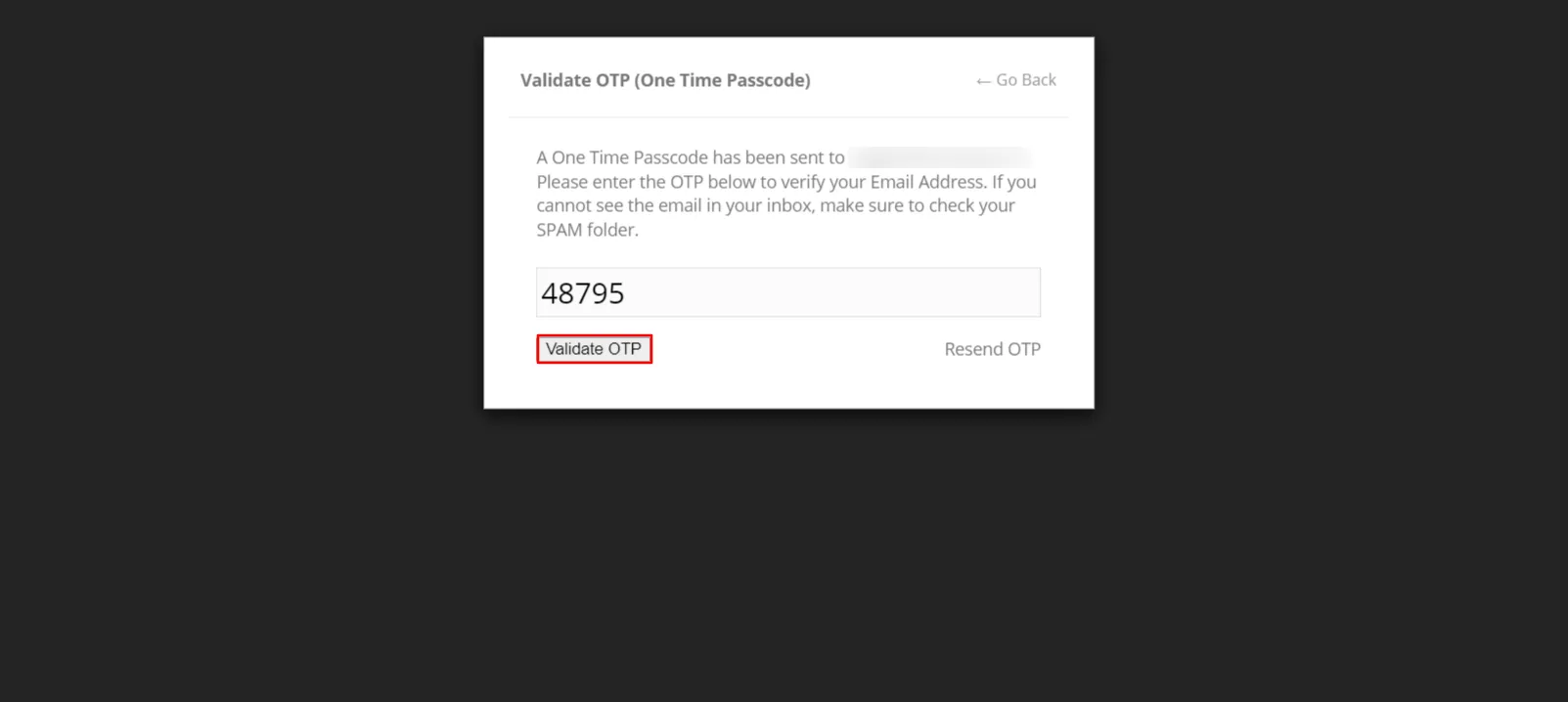 WooCommerce order notifications - Enter one time passcode