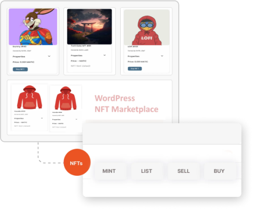 wordpress web3 authentication and nft marketplace 