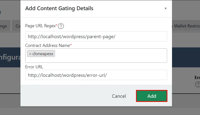 NFT token gating for WP Loopring 