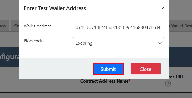 NFT token gating for WP Loopring 