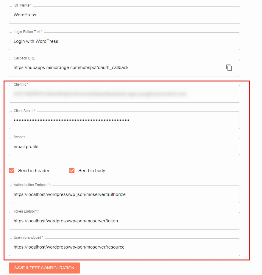 Enable  HubSpot Single Sign-On(SSO)  Login using WordPress as Identity Provider
