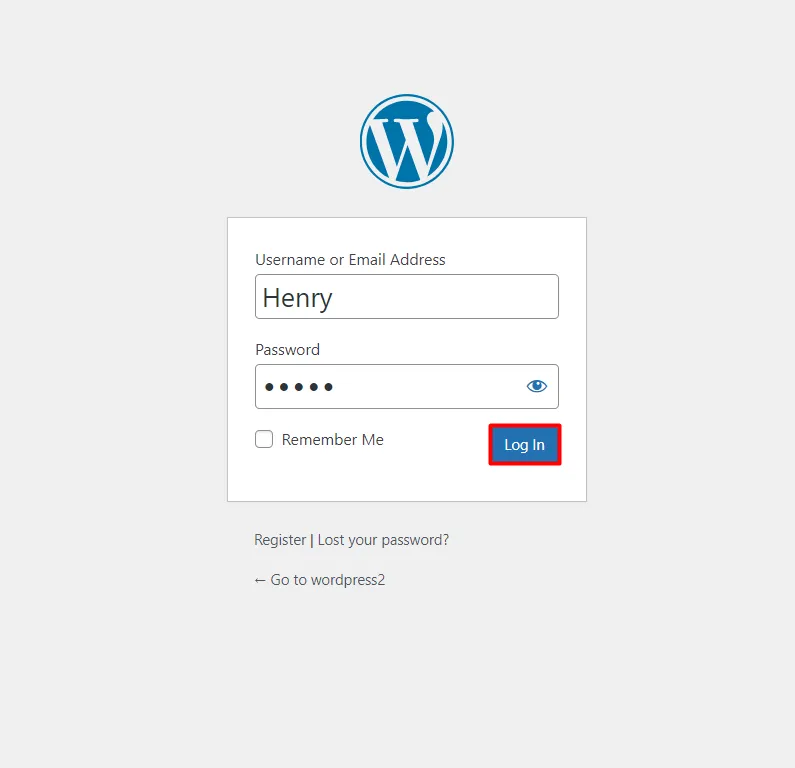 2FA Remember Device - Enter WordPress login Credentials