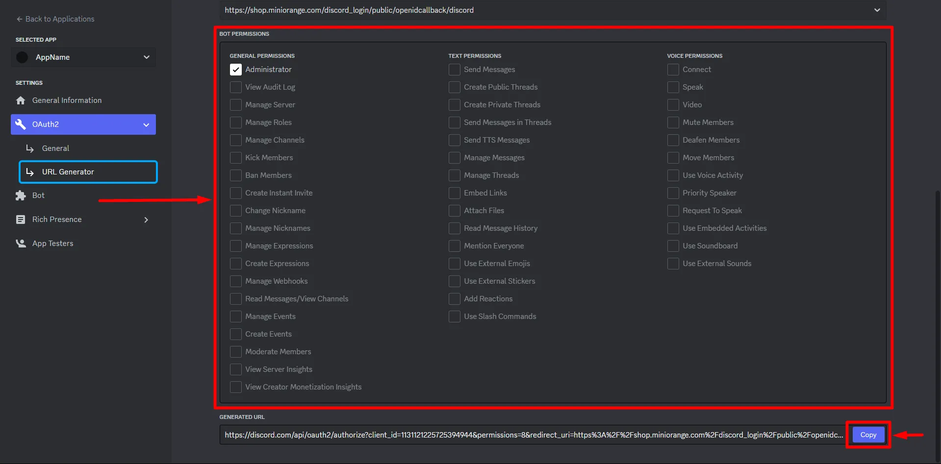 Shopify Discord SSO login - Shopify Discord Role Mapping -  Bot Permissions