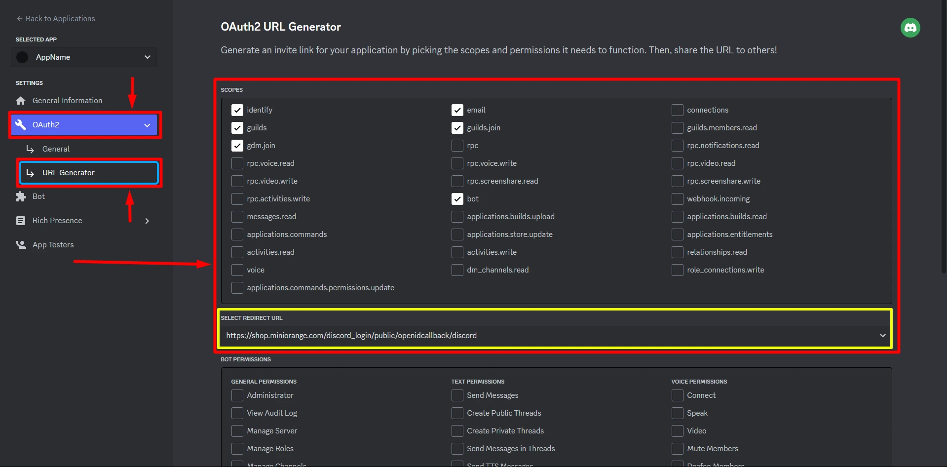 Shopify Discord SSO login - Shopify Discord Role Mapping -  Redirect uRL