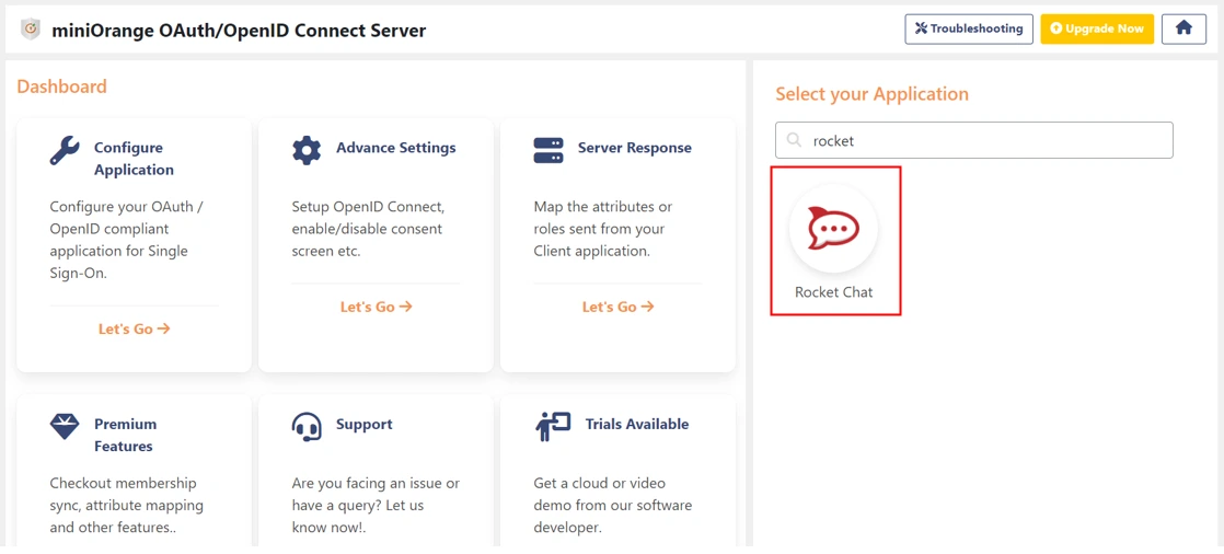 OAuth server Single Sign-On(SSO)WordPress- Rocket.Chat add client