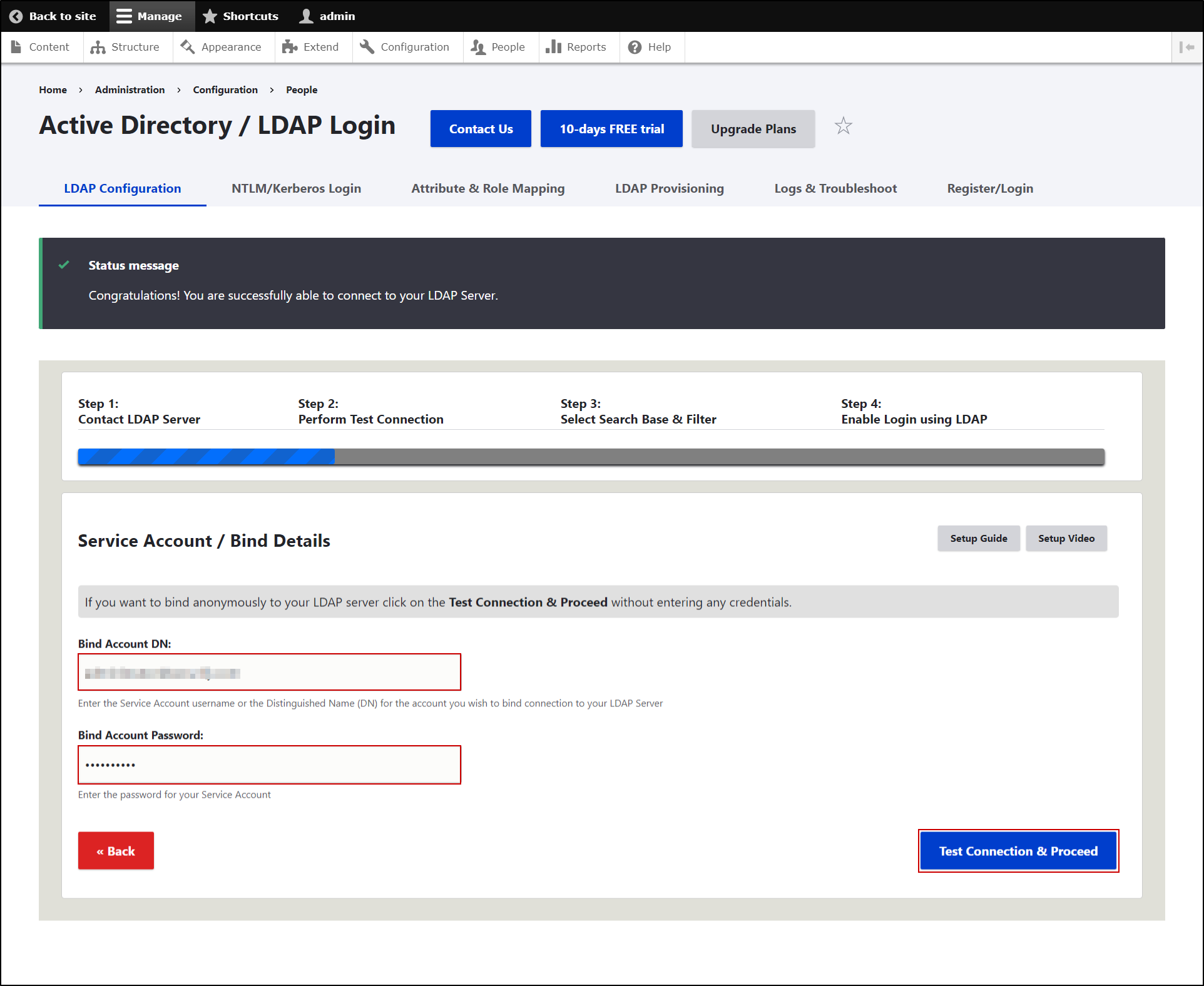 Drupal Active Directory / LDAP binding