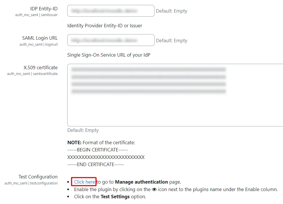 wordpress saml upload metadata