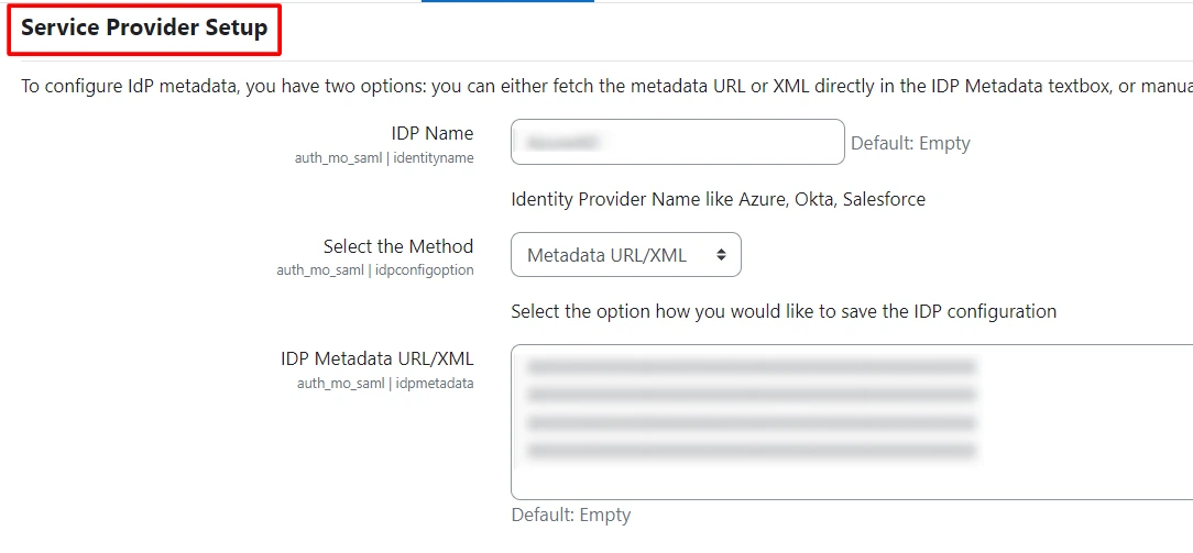 wordpress saml upload metadata