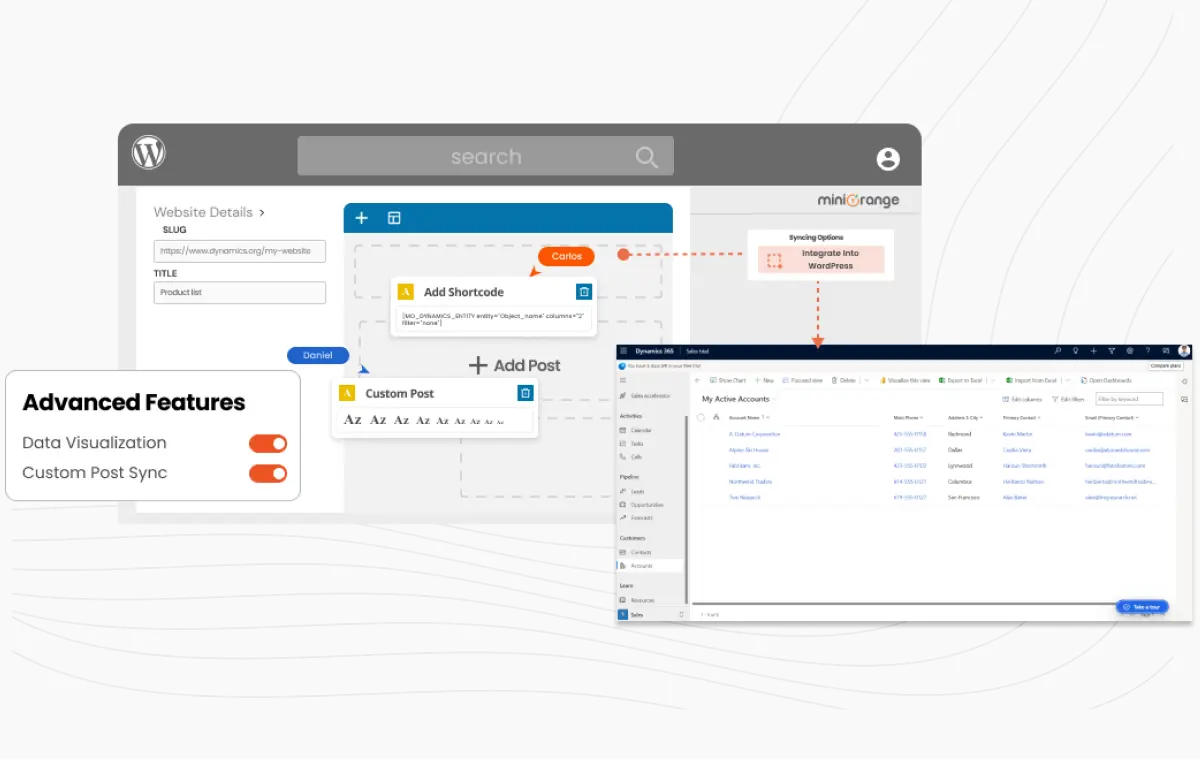 Sync Microsoft Dynamics CRM with WP WooCommerce Integration | WordPress Dynamics 365 Integration