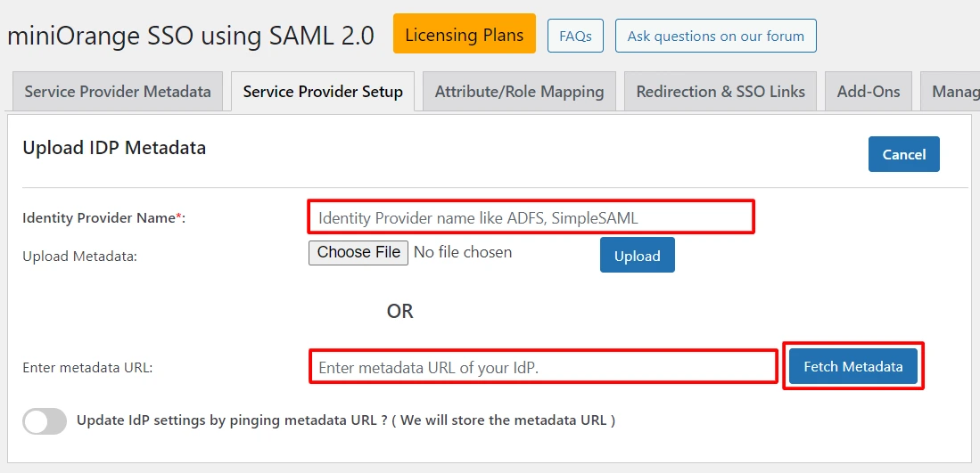 WordPress SAML Okta | Okta WordPress login | Fetch Metadata