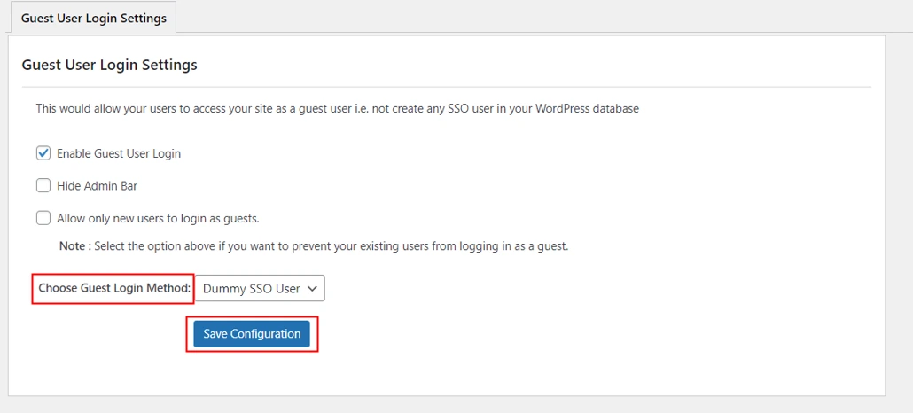 guest user login options | WP SAML SSO