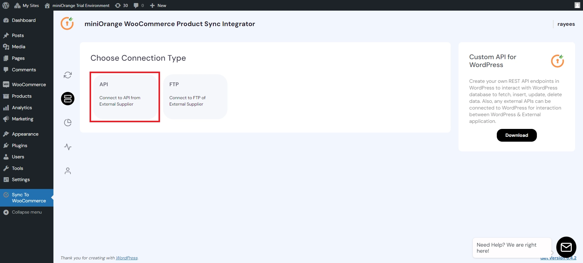 WooCommerce API product sync