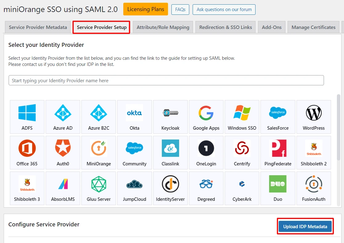 WordPress SAML Okta | Okta WordPress login | Upload IDP Metadata