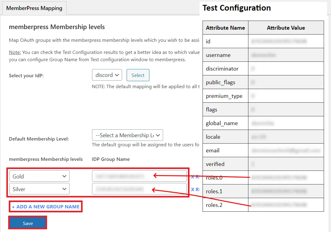 WordPress Memberpress Integration - Group name