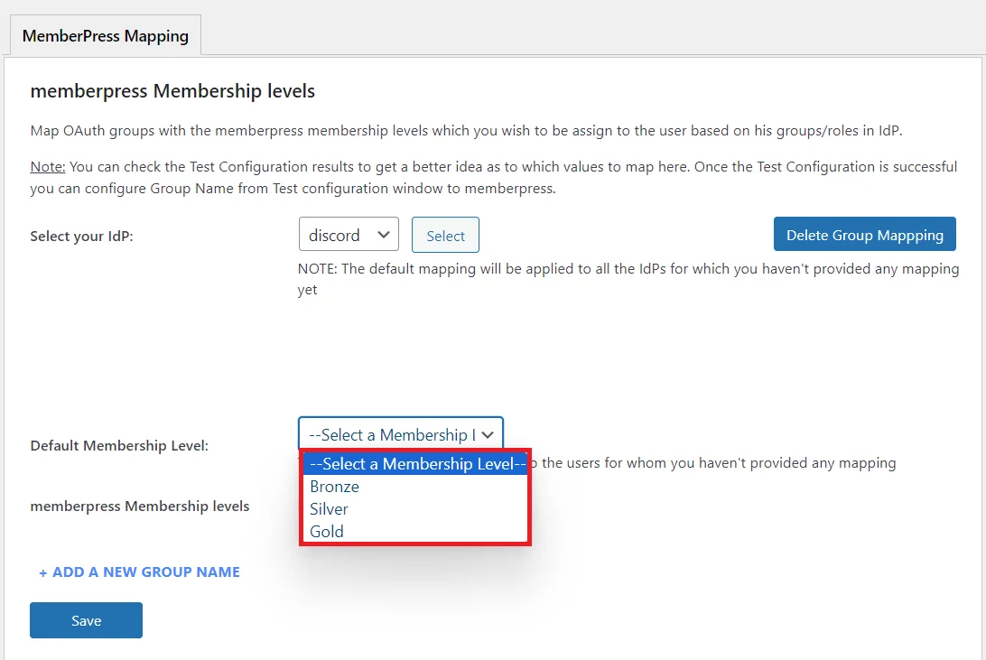 WordPress Memberpress Integration - Default role