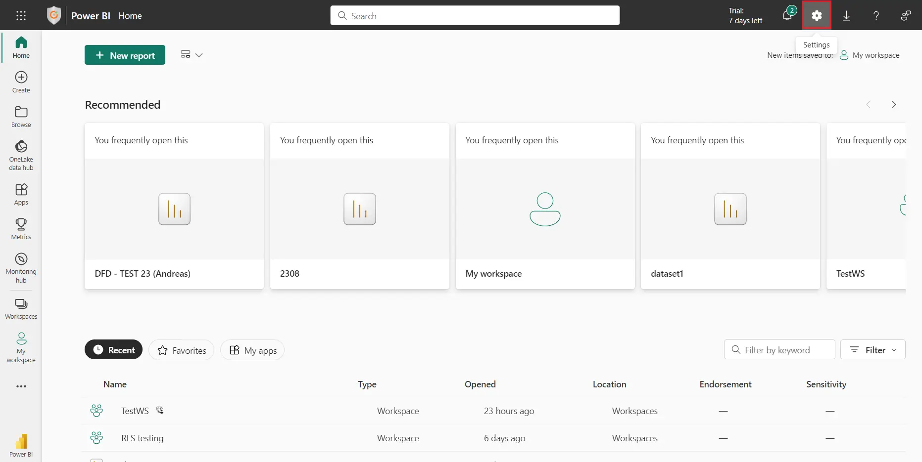 WP PowerBI Embed with row level security | click on icon