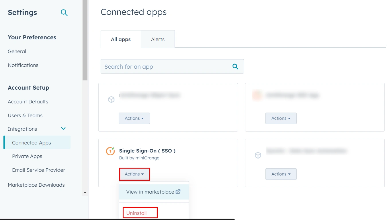 Enable  Hubspot Single Sign-On(SSO) 