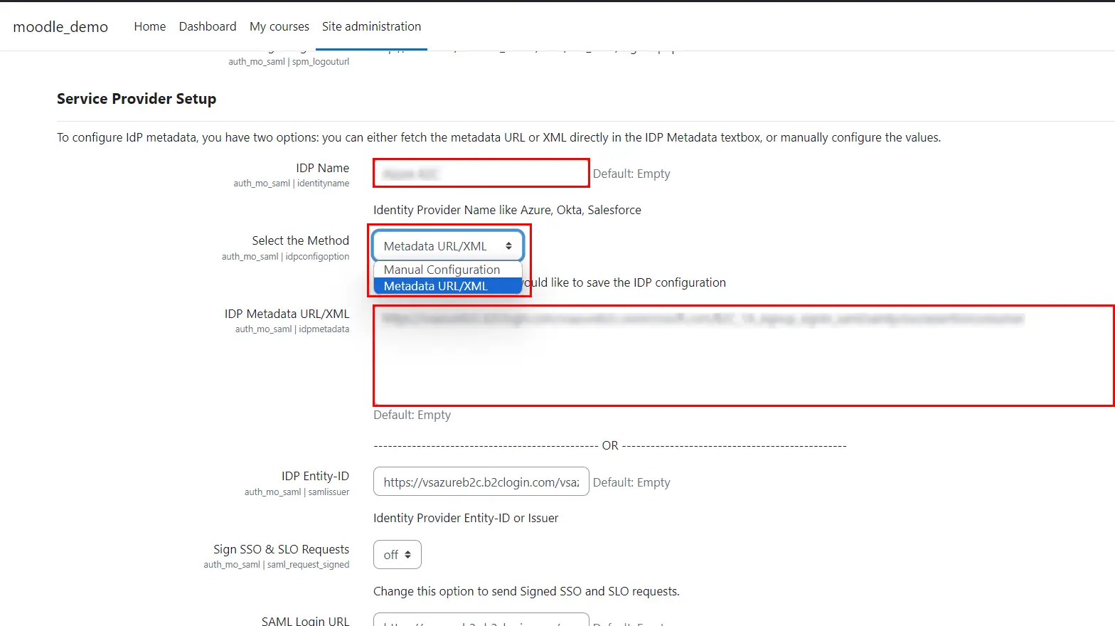 wordpress saml upload metadata