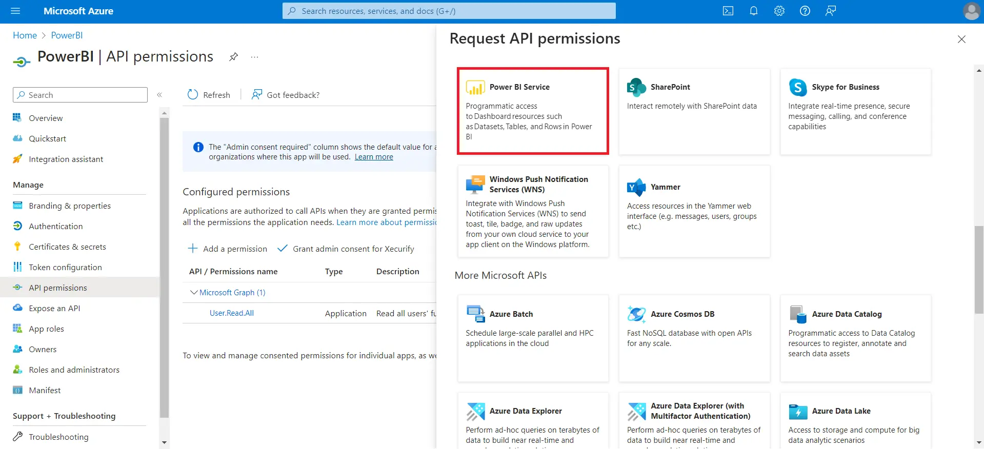 power bi embedded for wordpress |  Select permission