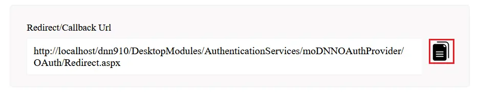 DNN OAuth SSO - DNN OAuth Redirect URL