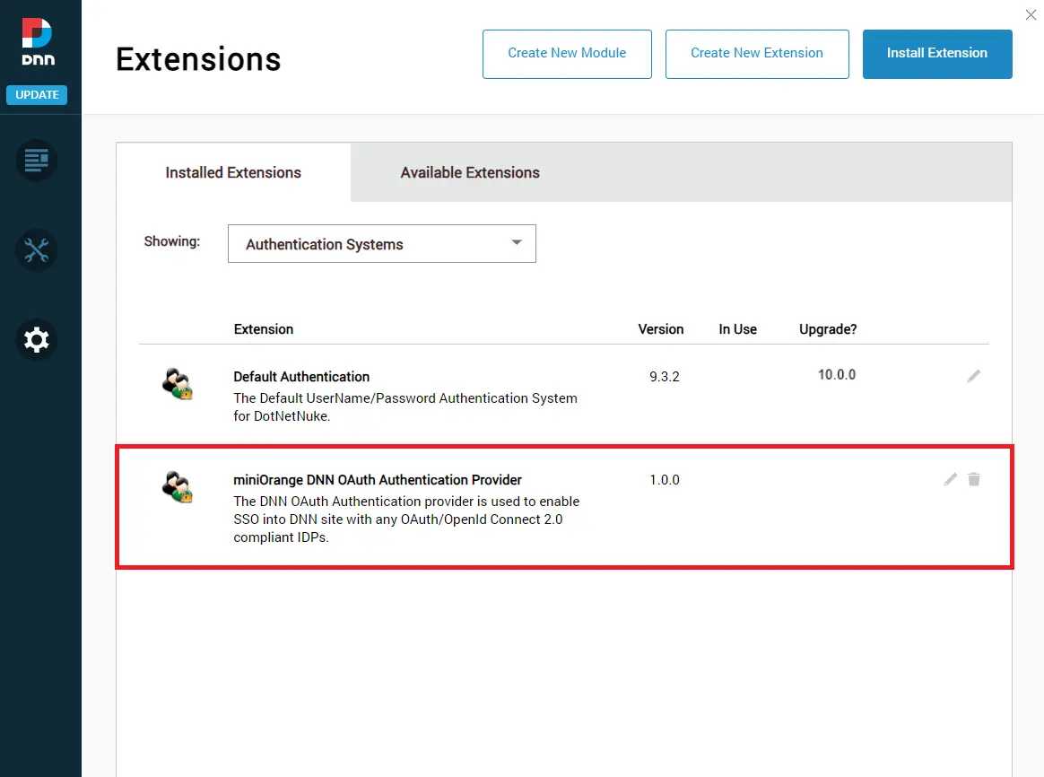 DNN OAuth SSO - Authentication Provider