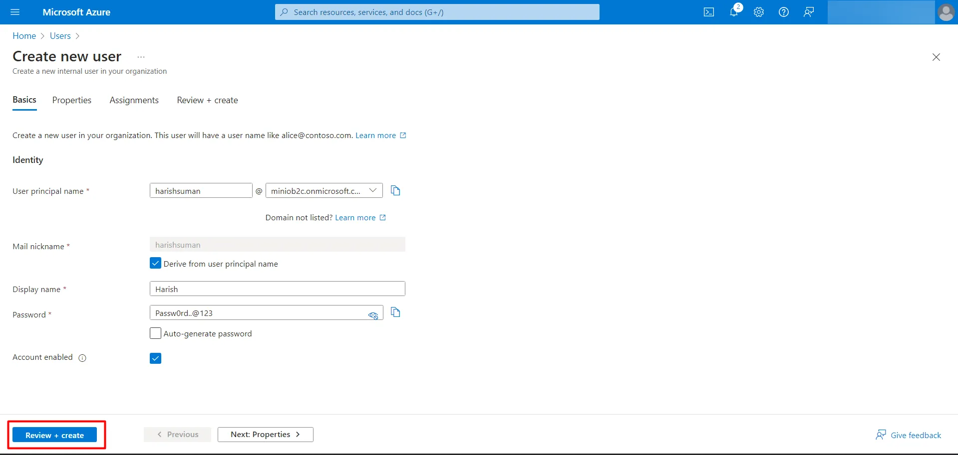 Azure AD B2C Shopify (SSO) - Add User