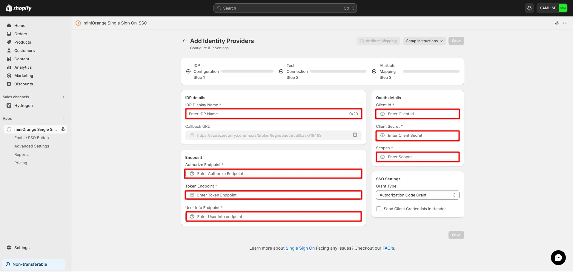 AWS Cognito Single Sign-On (SSO) - Choose Okta IDP