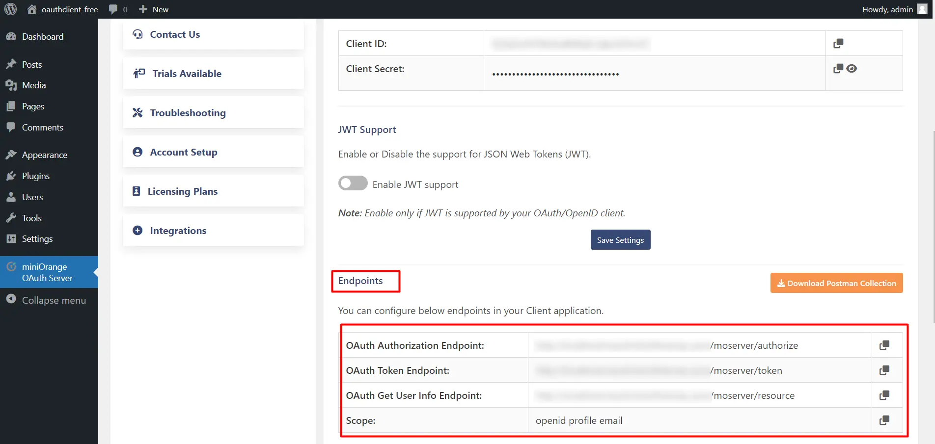 Shopify Single Sign-On (SSO) in wordpress oauth server