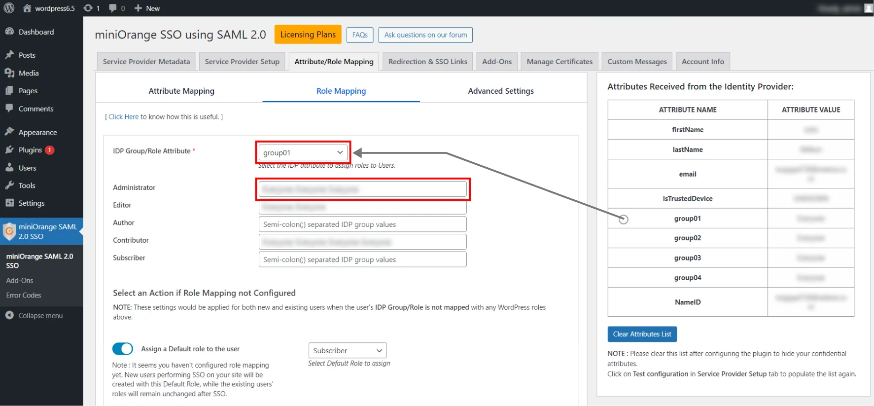 WordPress LearnDash Integration - Select IDP from Dropdown