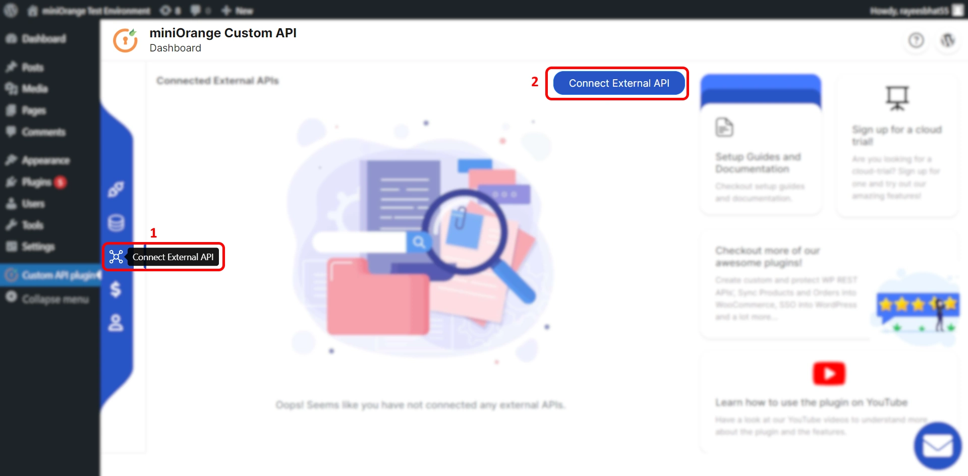 Custom Rest API connect external api