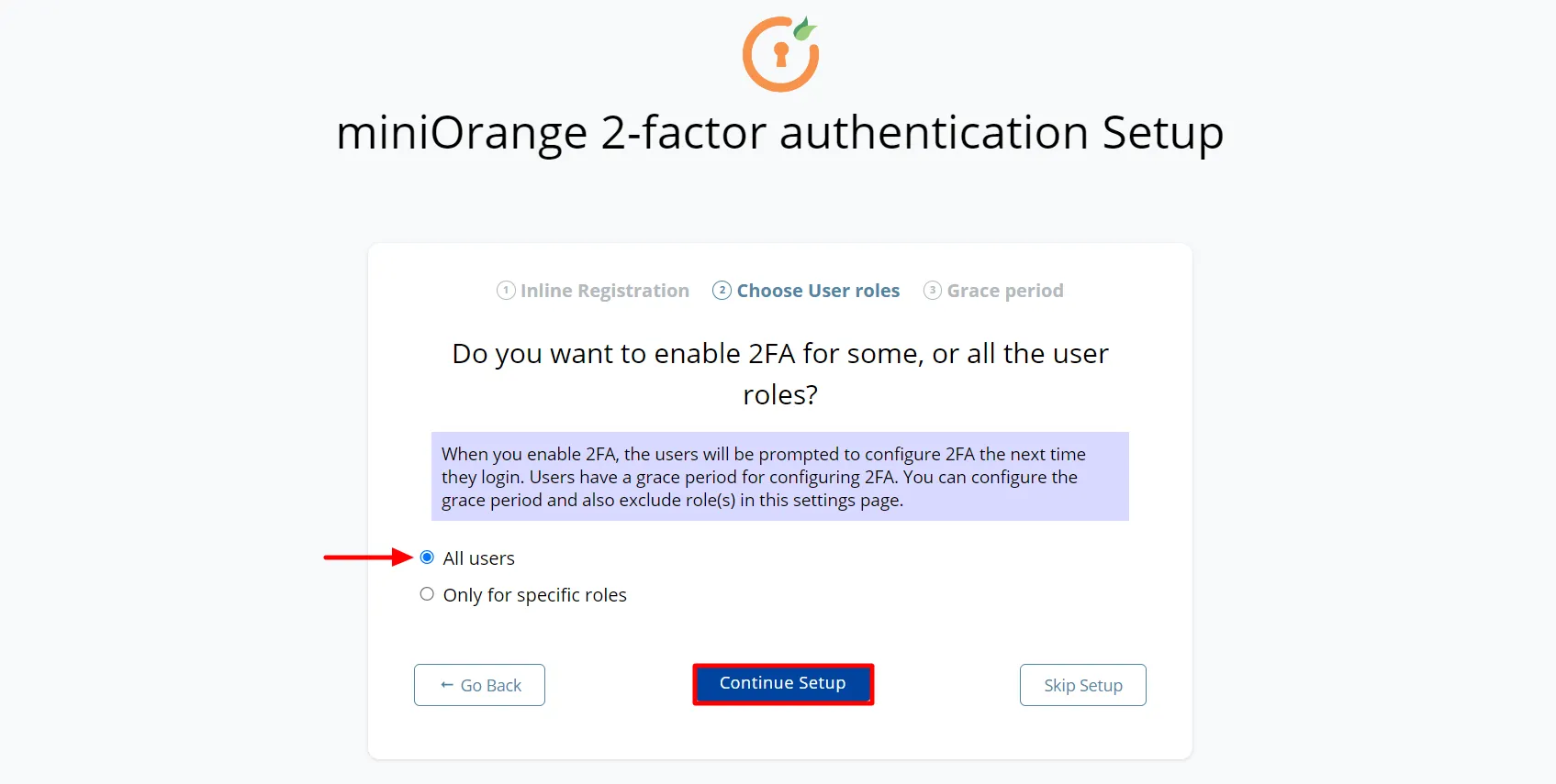 Email OTP Authentication - choose all users