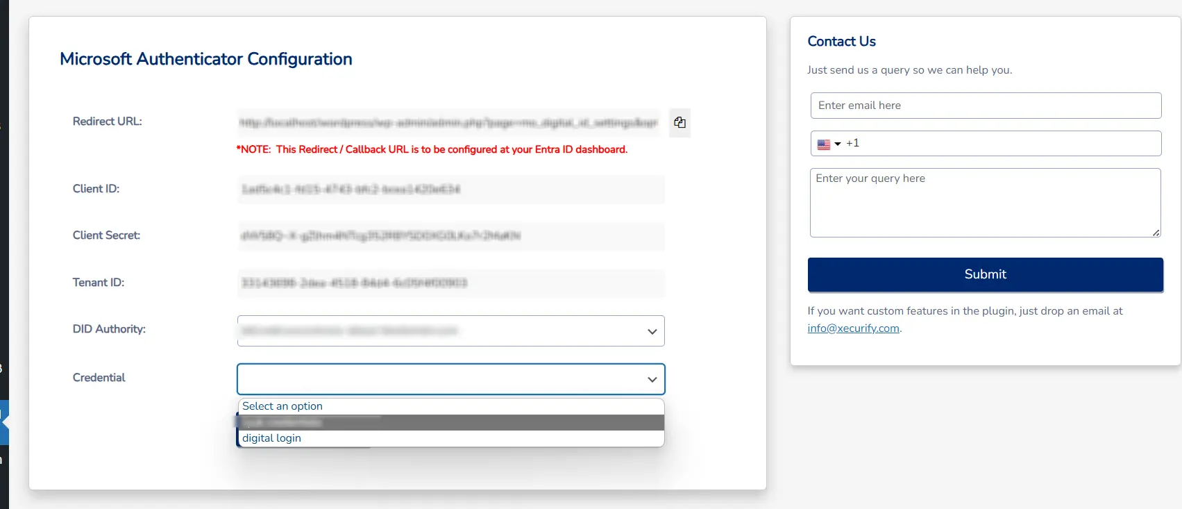 setup microsoft digital identity using microsoft authenticator- select credential type