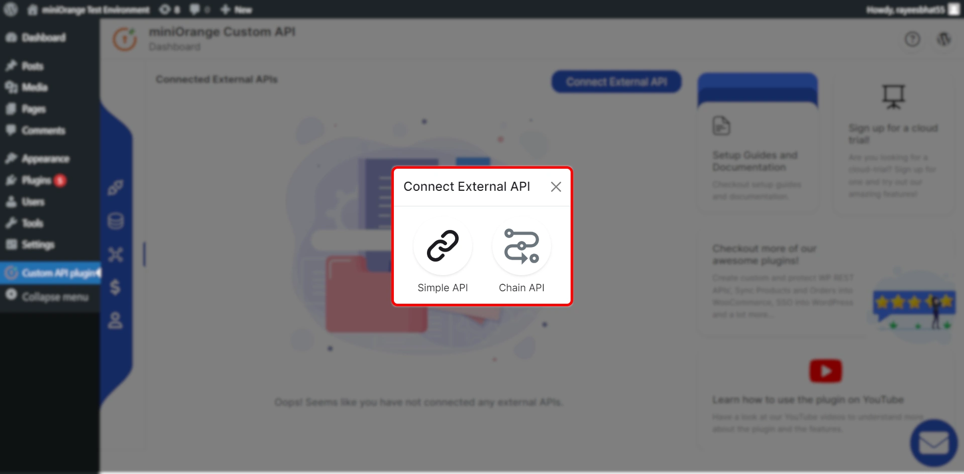 Custom Rest API simple api 