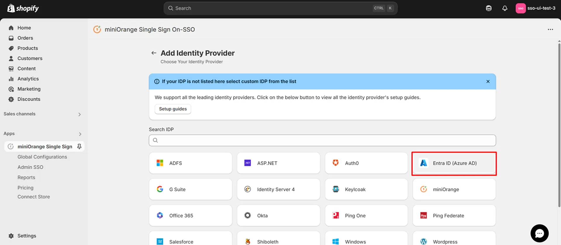 Azure AD IdP - Shopify Azure AD SSO | Microsoft Entra SSO